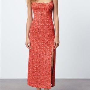 Zara Floral Print Dress NWT